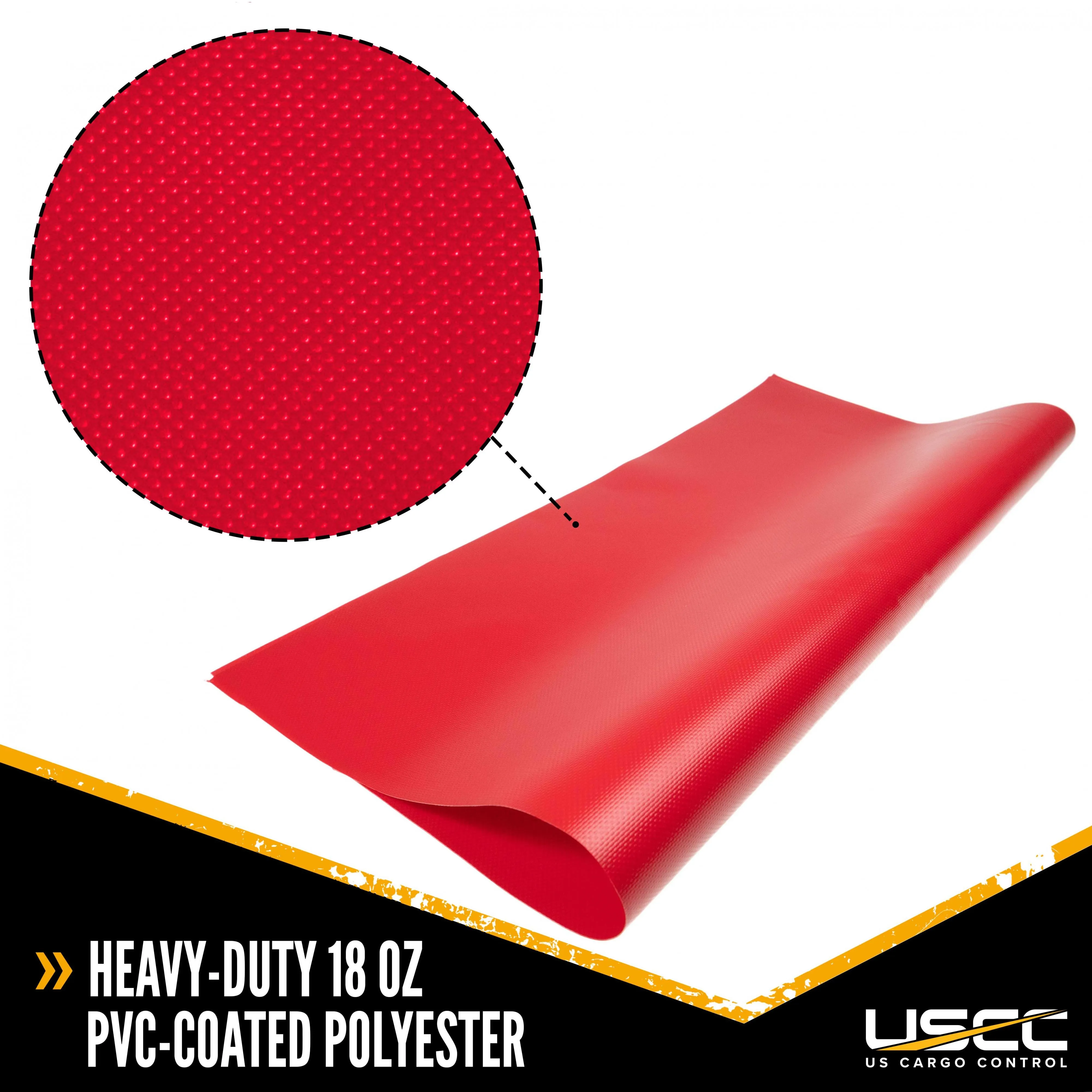 18 oz PVC Coated Polyester Tarp Roll - Red