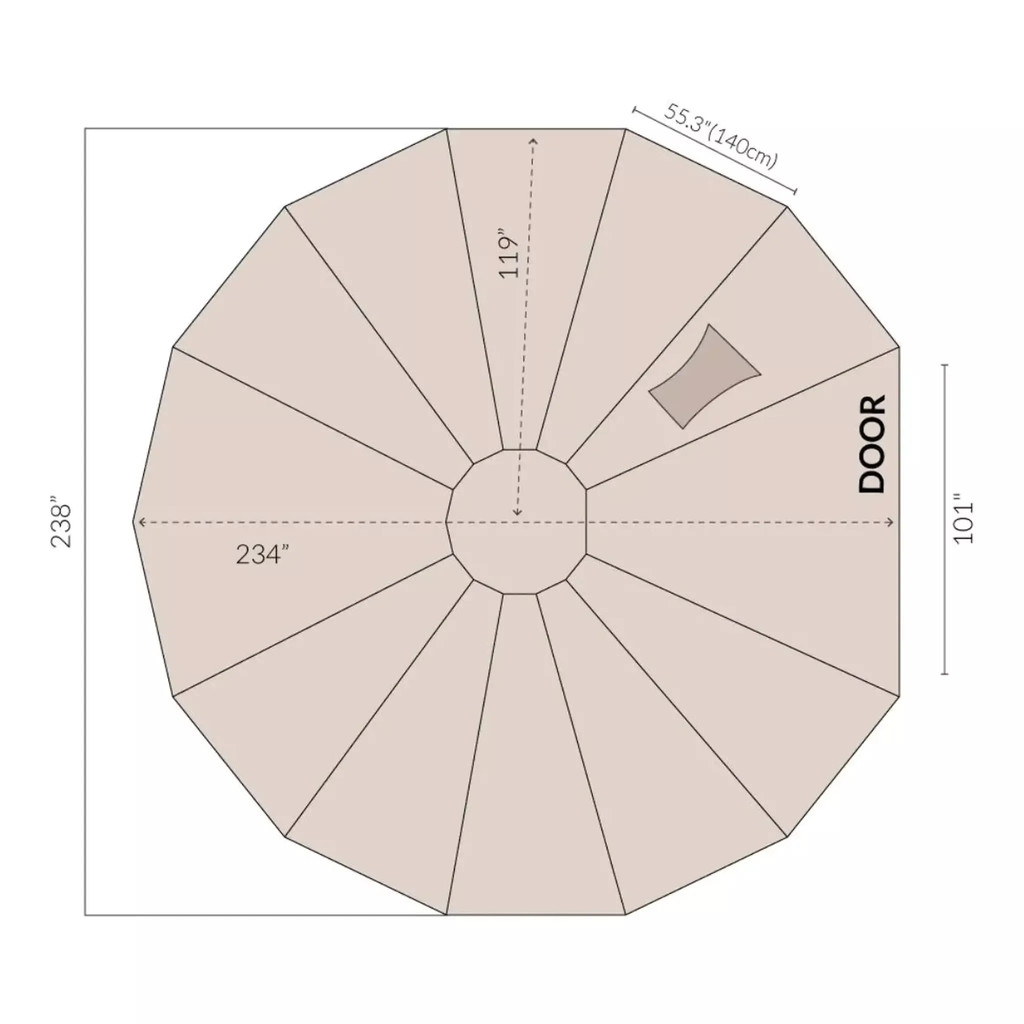 19.5' (6M) Bell Tent Tarp