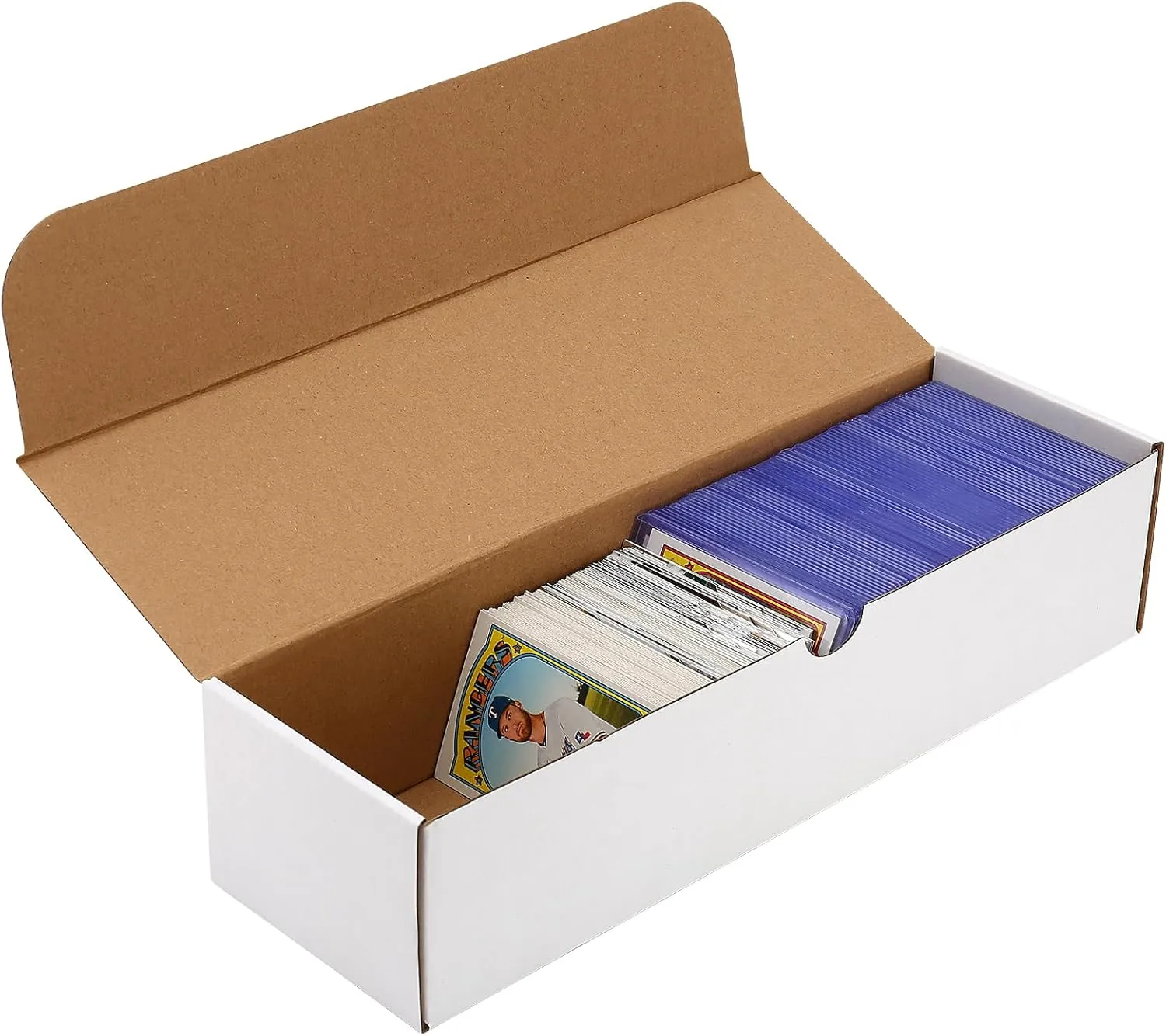 2-Pack  1600-Count Trading/Gaming Card Box  Fits Toploaders & Sports Cards  Heavy-Duty Cardboard Organizer (2-Pack-Whtie)