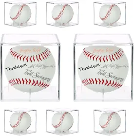 8 Pack Baseball Display Case,Baseball Box ,UV Protected Acrylic Square Baseball Holder, - for Official Size Ball