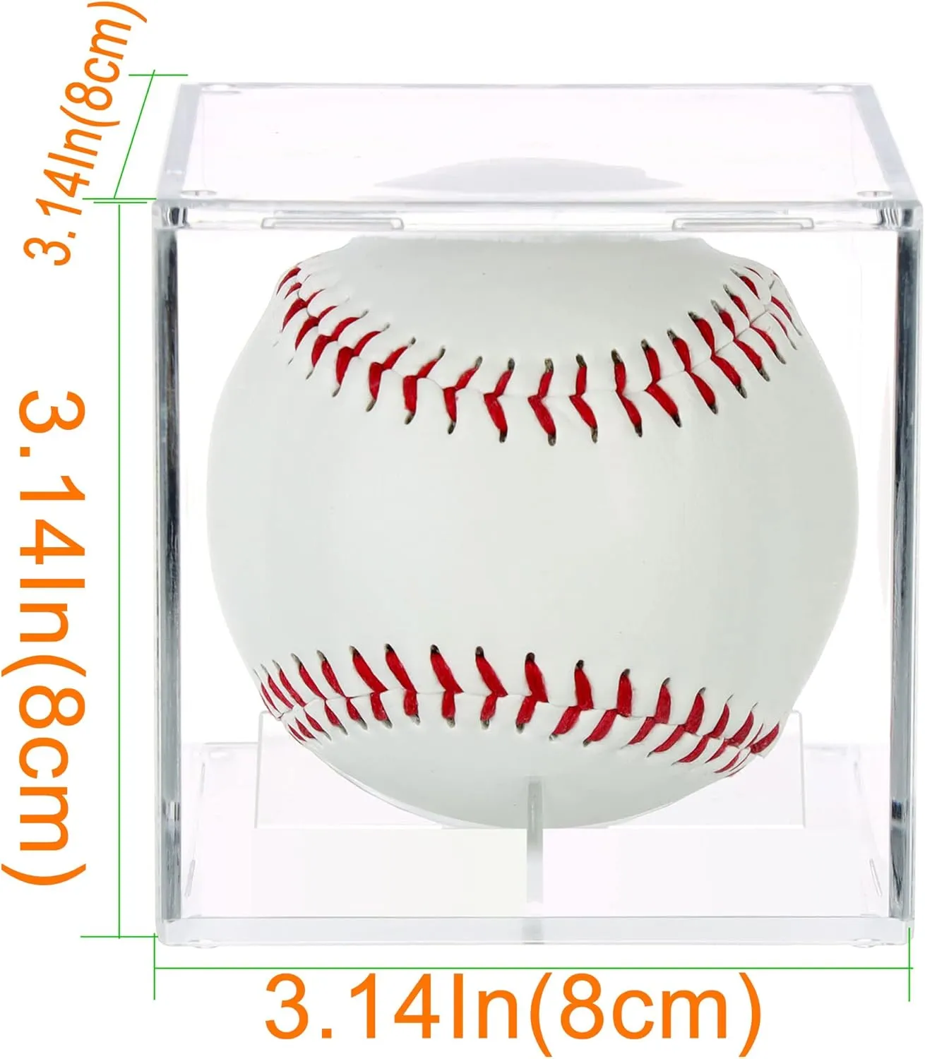 8 Pack Baseball Display Case,Baseball Box ,UV Protected Acrylic Square Baseball Holder, - for Official Size Ball