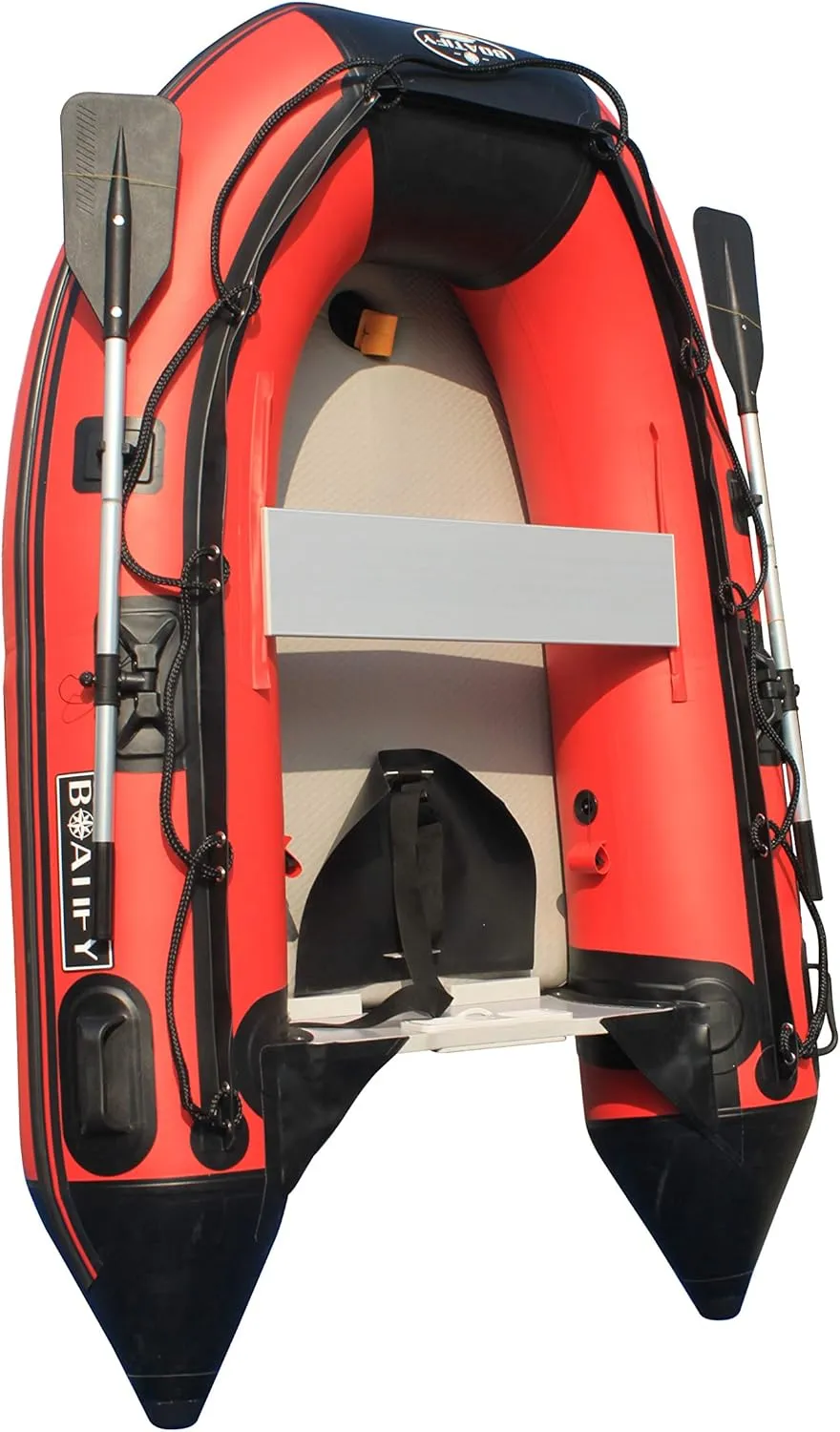 8.9 ft Inflatable Boat Raft Fishing Dinghy Pontoon Boat with Air Floor