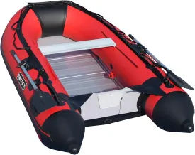 9.8 ft Inflatable Boat Raft Fishing Dinghy Pontoon Boat with Aluminum Floo