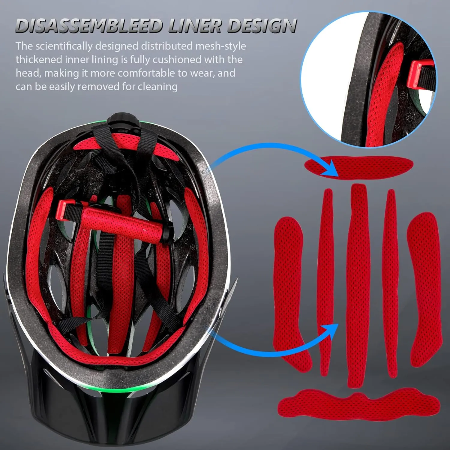 Bike Helmets for Men - Women Bicycle Helmet Adult - Certified Lightweight Comfort Adjustable Cycling Helmet with Detachable Visor for Mountain Road Biker