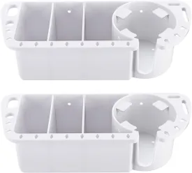 Boat Cup Holder, Boat Caddy Organizer, Multifunctional Boat Storage Organizer for Boat, Kayak, Pontoon, Bass Boat, Jon Boat - Fishing Tool Holder, Boat Fishing Accessories