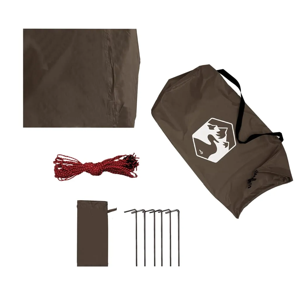 Camping Tarp Brown 306x306 cm Waterproof