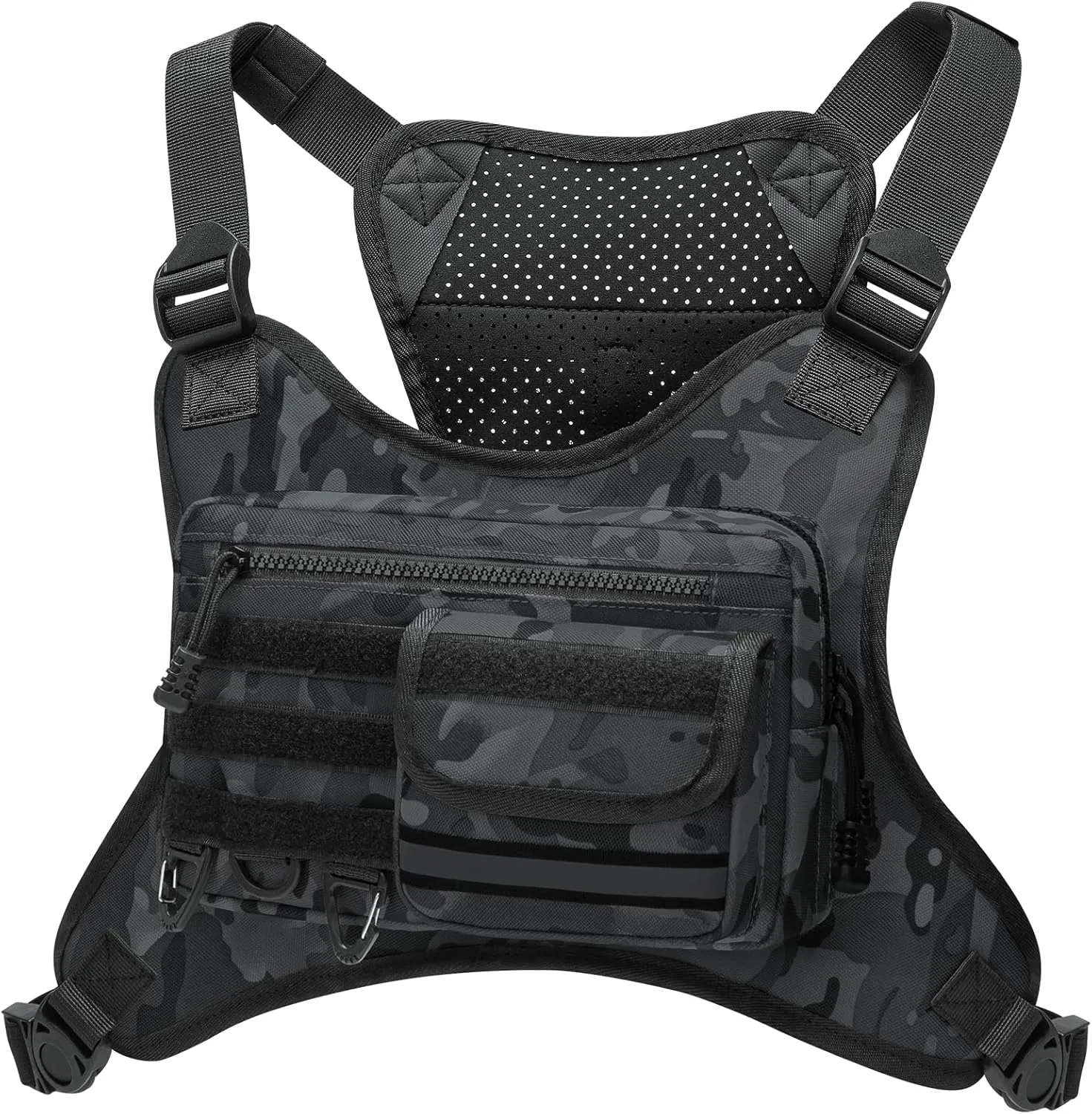Chest Bag for Men Women, Tactical Vest with Removal Pistol Holster, Chest Pack for Hiking, Cycling, Workouts