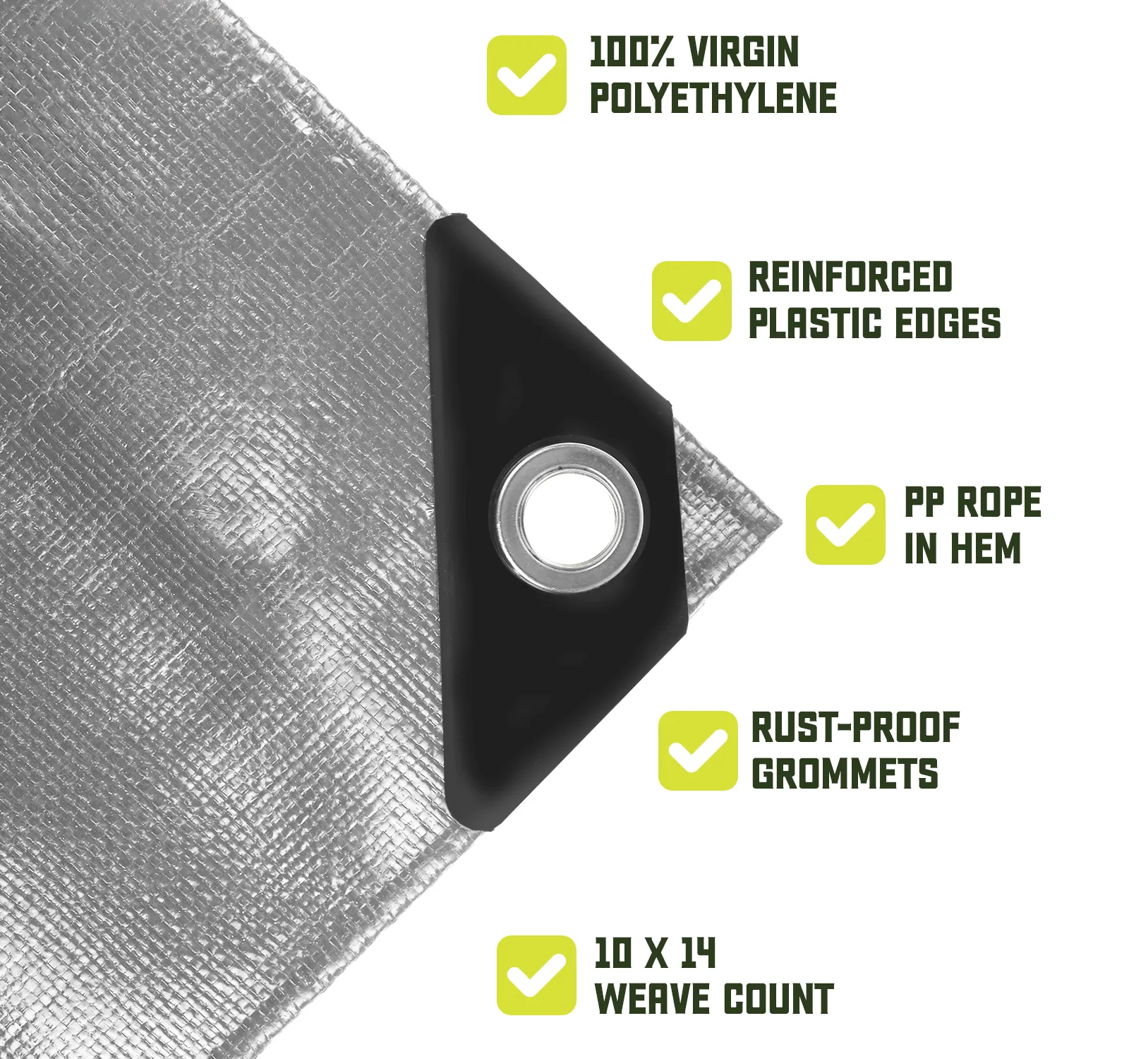 Core Tarps  Heavy Duty Silver/Black 8 Mil Tarp.