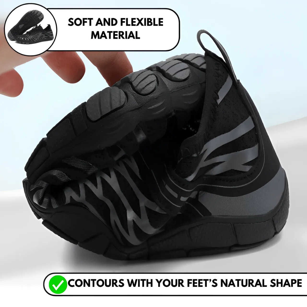 Cuzcare Ortho Barefoot (Men) - Healthy, Comfortable, Non-slip & Supportive Shoes | Natural Walk, Super Lightweight