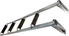 Dock Boat Ladders 4 Step Folding Boat Ladder, 316 Stainless Steel Telescoping Rear Entry Inboard Ladder Heavy Duty Custom Swim Deck Ladder with Wide Pedal,Load 200kg/440lb