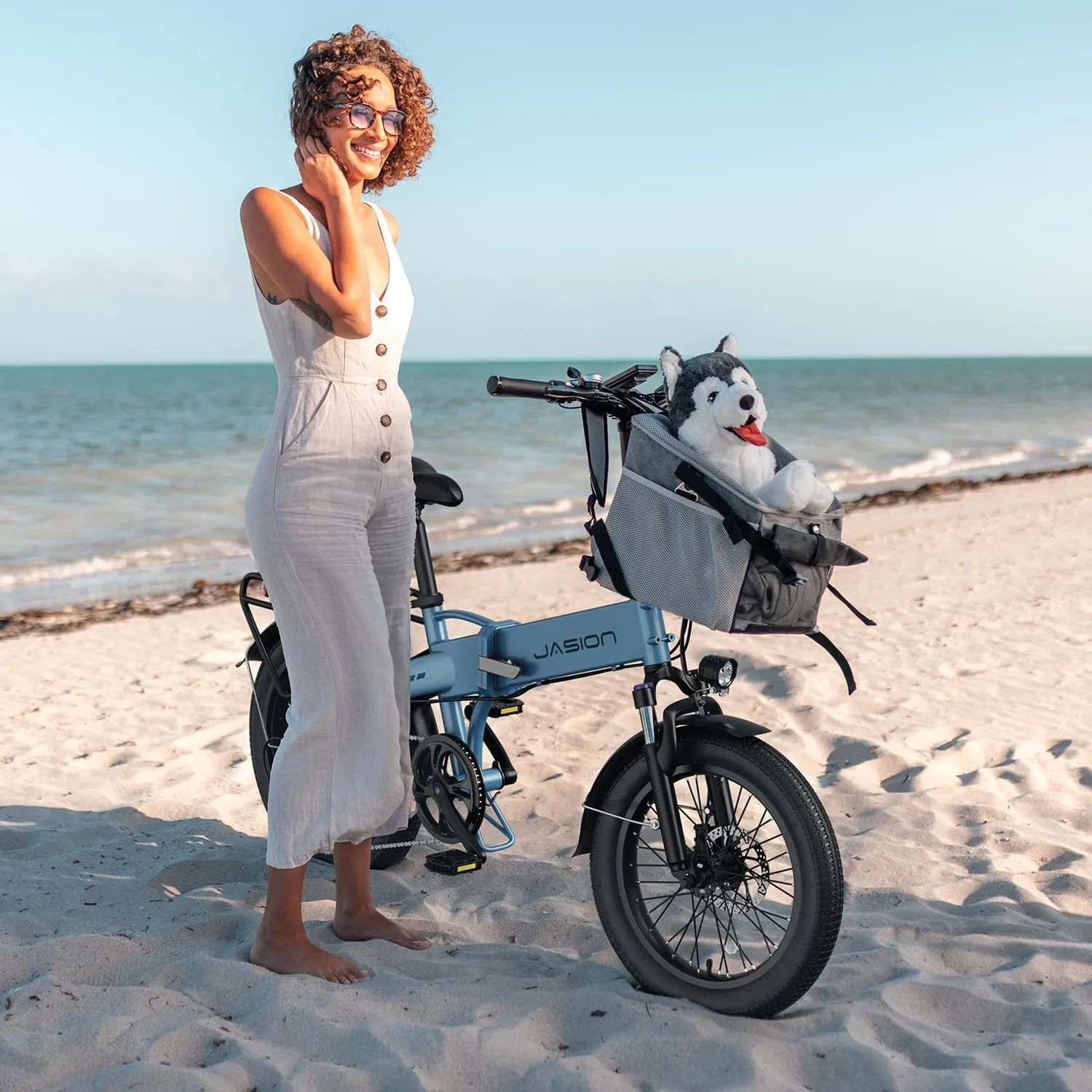 Electric Bike for Adults with Peak 1000W Motor up to 25Mph EBS Ebike, Built-in 48V 10.5AH Removable Battery up to 45 Max Miles Folding Ebike, Aluminum 20'' Fat Tire Electric Bicycle