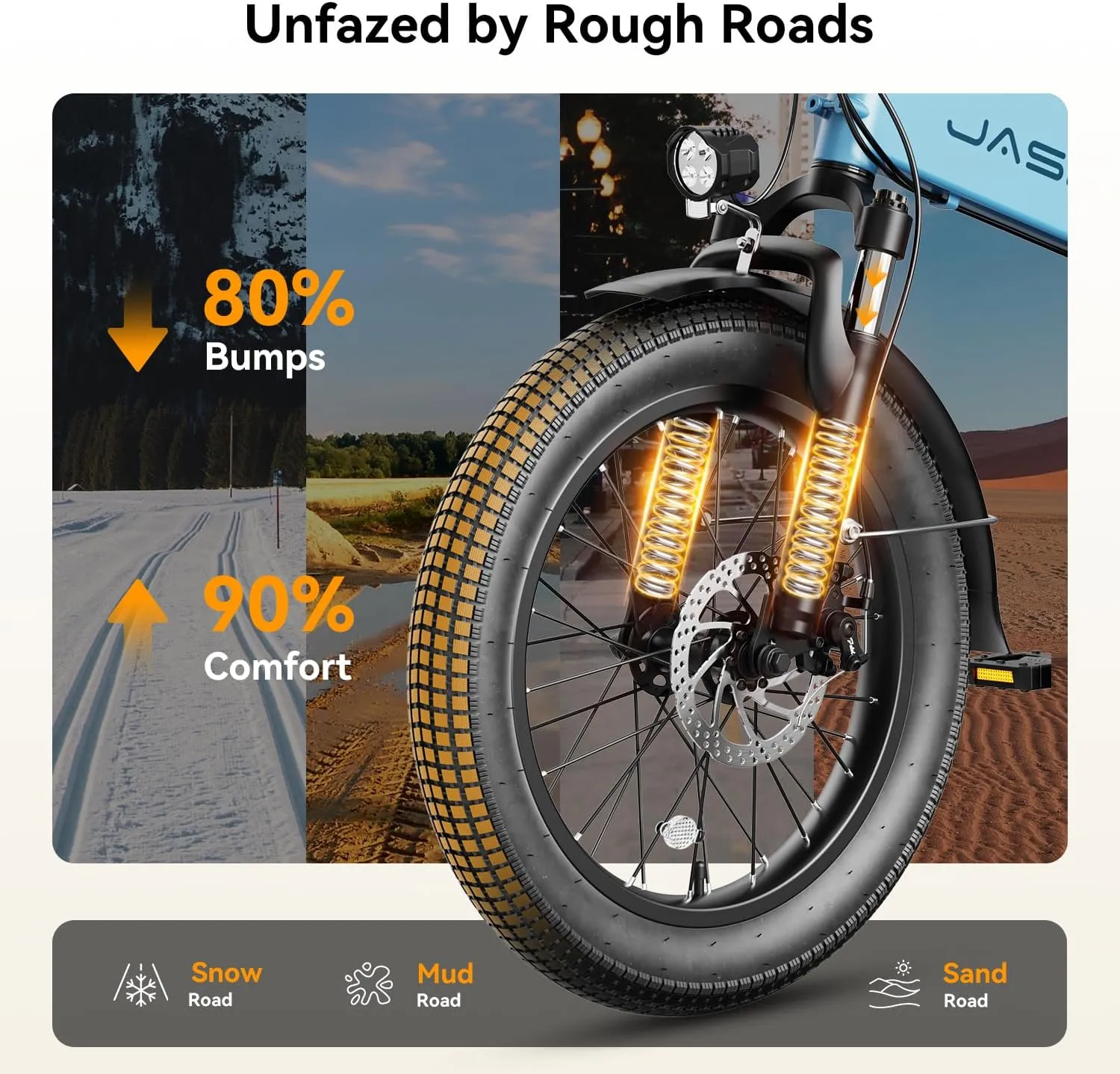 Electric Bike for Adults with Peak 1000W Motor up to 25Mph EBS Ebike, Built-in 48V 10.5AH Removable Battery up to 45 Max Miles Folding Ebike, Aluminum 20'' Fat Tire Electric Bicycle