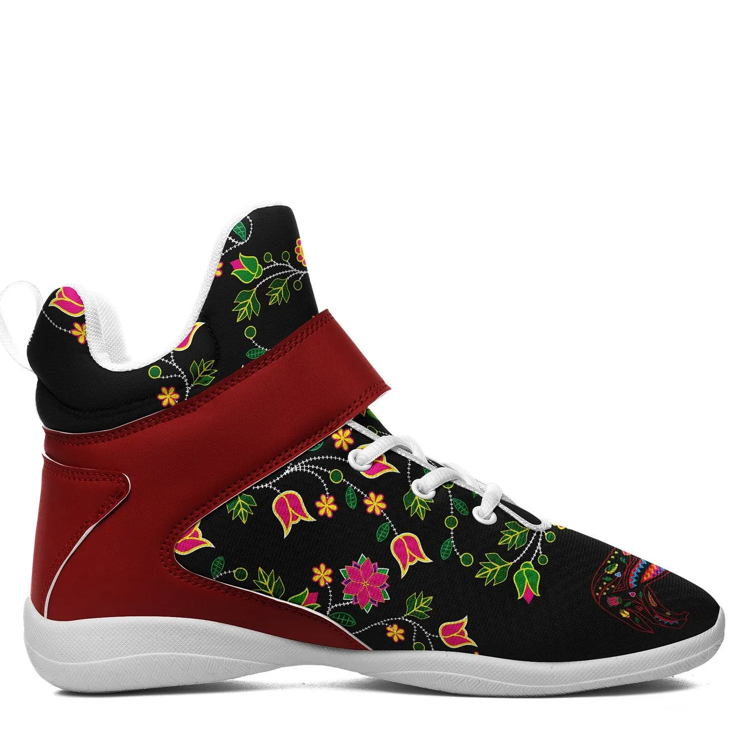 Floral Wolf Ipottaa Basketball / Sport High Top Shoes