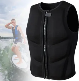 FOVIGUO Mens Swim Jackets for Adults, Safety Vest, Breathable Snorkel Vests with Zipper for Boating Fishing Surfing(2XL78-90KG)