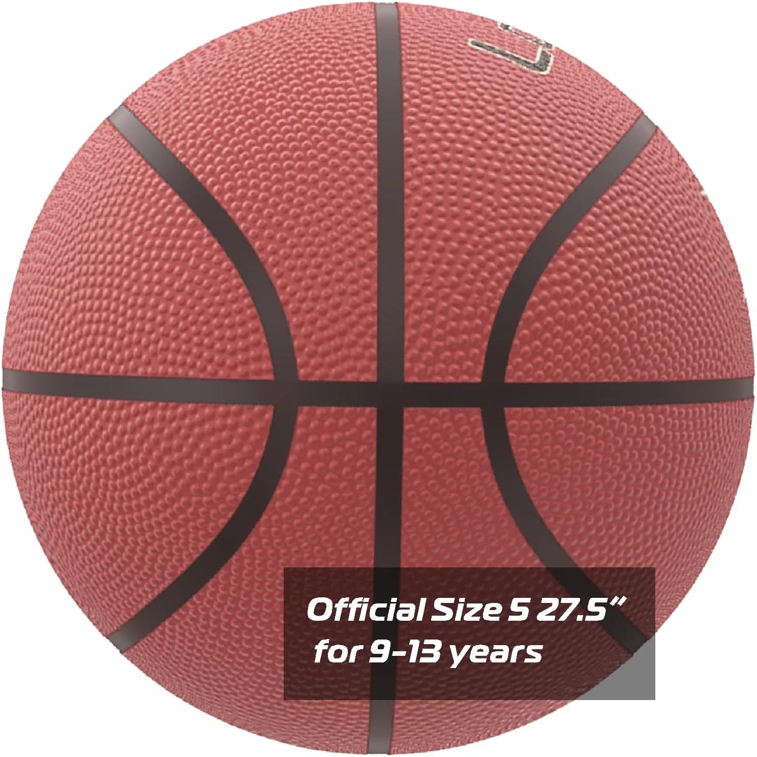 Full Size Basketball Rubber- Leather,Indoor-Outdoor-Pool,with Pump(Deflated)