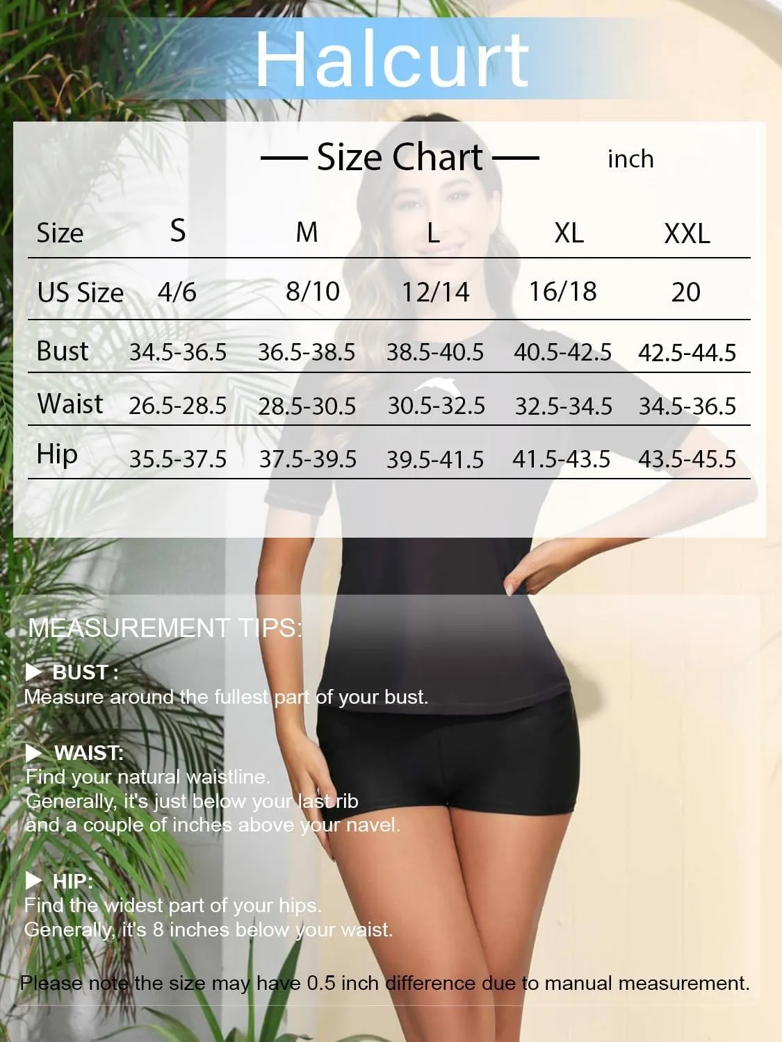 Halcurt Women's Short Sleeve Rash Guard Swimsuit Top Swim Shirt Only Swim Tee UPF50  Quick Dry Swimsuit
