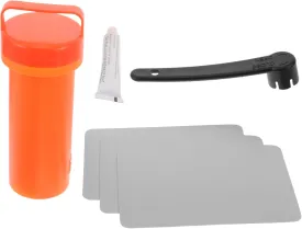 Homoyoyo 1 Set Inflatable Boat Repair Kit With Patch Glue Repair Bucket And Valve Wrench Repair Patch Kit For Inflatable Paddleboard Raft Kayak