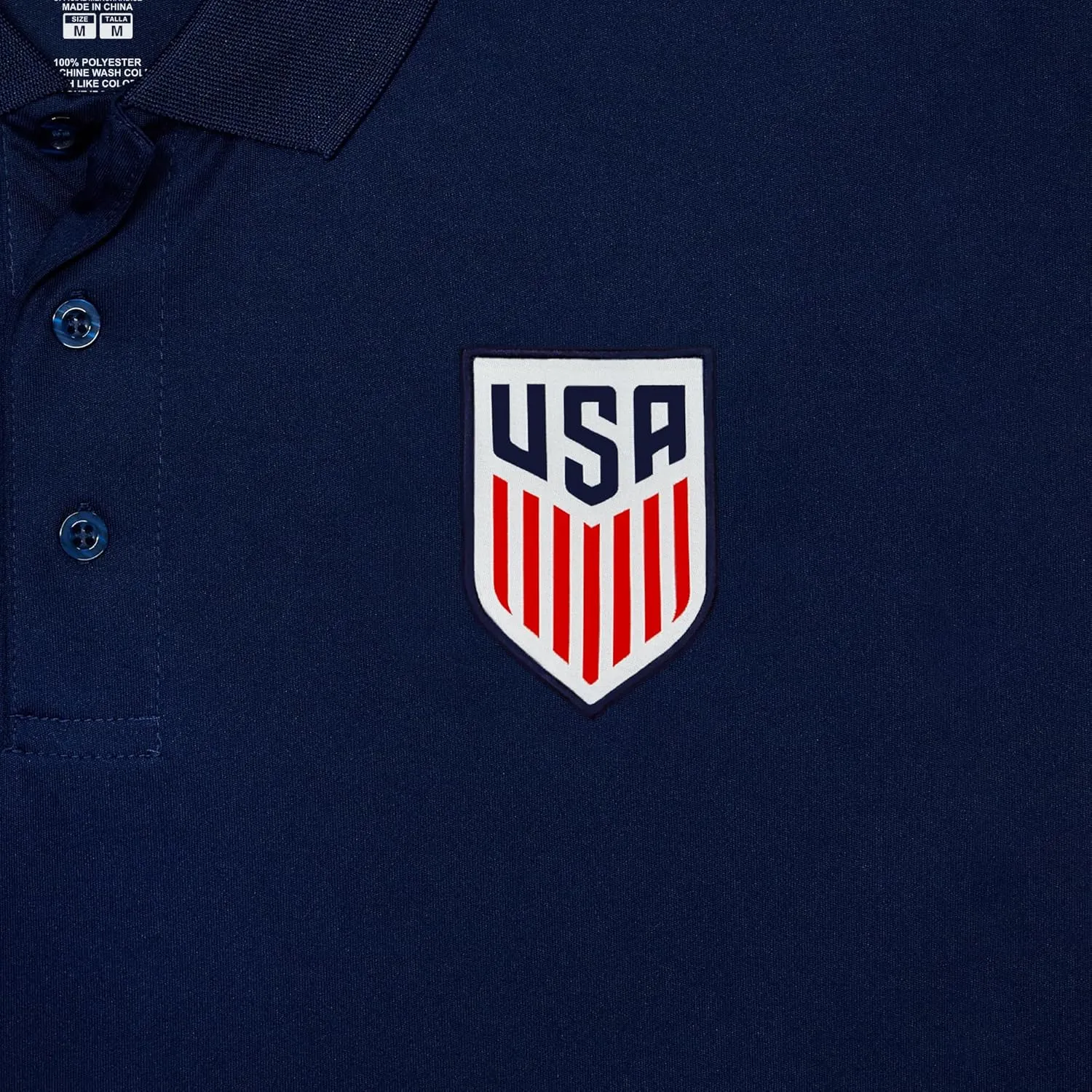 Icon Sports Officially Licensed U.S. Soccer Woven Patch Polo Shirt