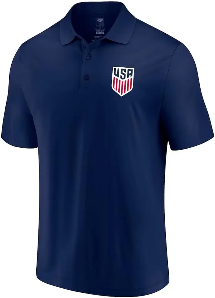 Icon Sports Officially Licensed U.S. Soccer Woven Patch Polo Shirt