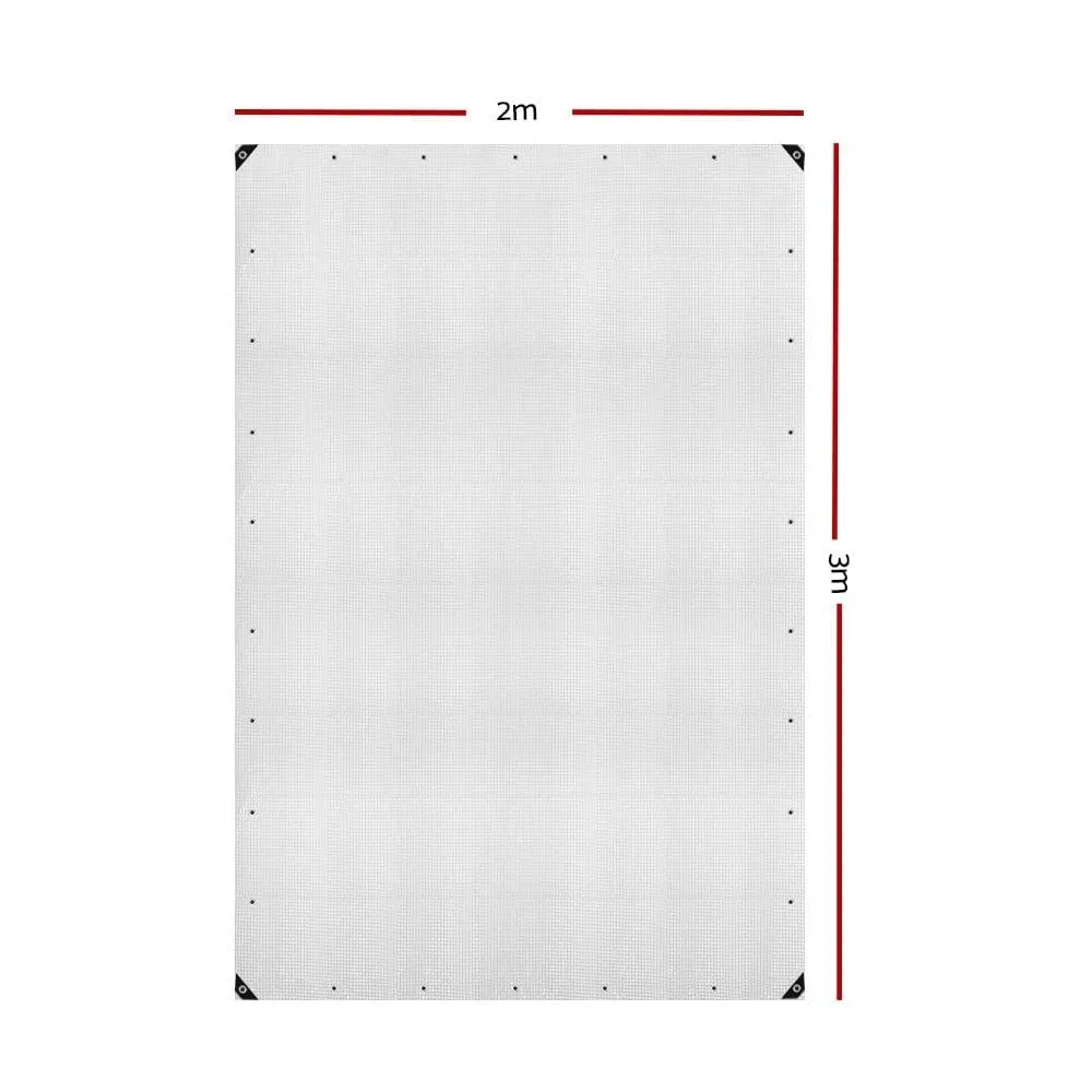 Instahut 2x3m Tarp Camping Tarps Poly Tarpaulin Heavy Duty Cover 135gsm Clear