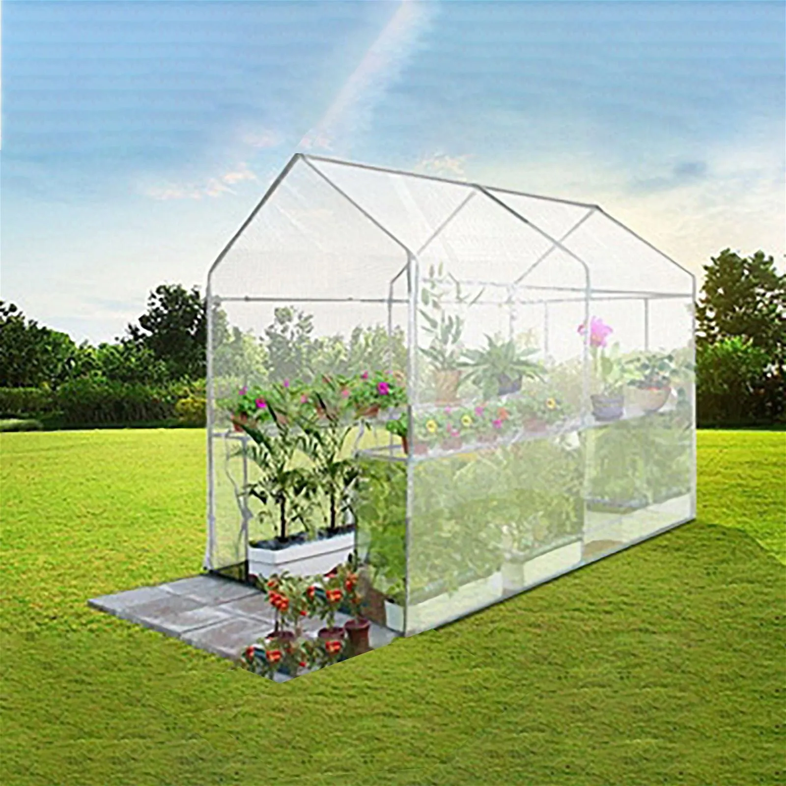 Instahut 2x3m Tarp Camping Tarps Poly Tarpaulin Heavy Duty Cover 135gsm Clear