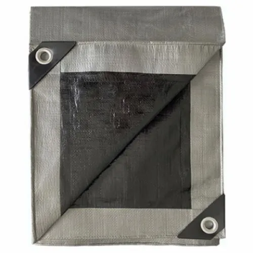 ITM HD-GT-SB-1012 10' x 12' Black & Silver Polyethylene Tarp - Quantity of 4