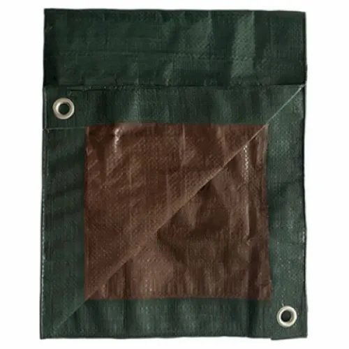 ITM MD-GT-GB-1012 10' Foot x 12' Foot Green/Brown Polyethylene Storage Tarp Cover - Quantity of 1