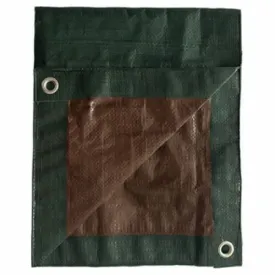 ITM MD-GT-GB-1012 10' Foot x 12' Foot Green/Brown Polyethylene Storage Tarp Cover - Quantity of 1