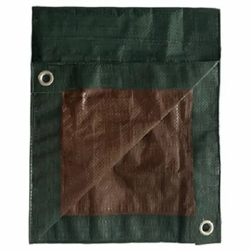 ITM MD-GT-GB-2030 20' x 30' Green & Brown Polyethylene Storage Tarp Cover - Quantity of 2