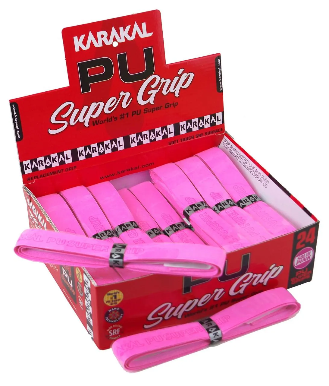 Karakal PU Super Grip Badminton Tennis Squash Racket Grips x 24
