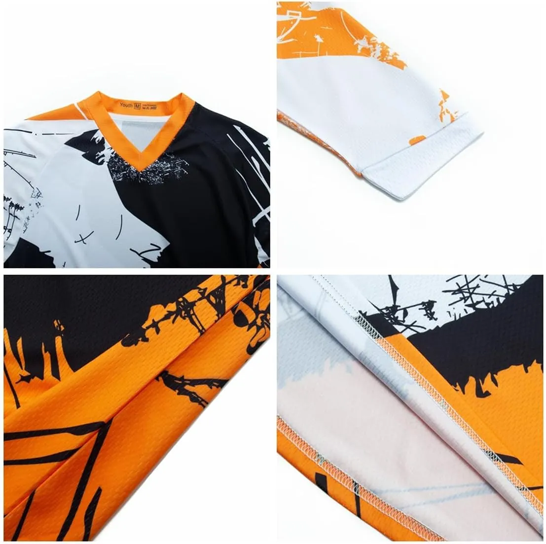 Kids Cycling Jersey Children Mountain Bike Motocross Long Sleeve Shirt Downhill Tops