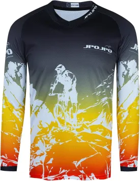 Kids Cycling Jersey Children Mountain Bike Motocross Long Sleeve Shirt Downhill Tops