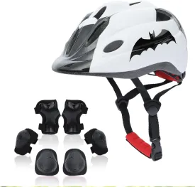 Kids Helmet Set, Toddler Helmet for Boys Girls Age 3-8 with Knee Elbow Pads Wrist Guards for Bike Skating Skateboard Cycling Scooter Rollerblading
