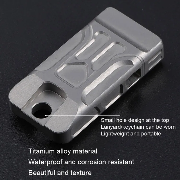 KS007A Titanium Alloy Whistle Dual Tube High Frequency Motion Survival Whistle(Sandblast)