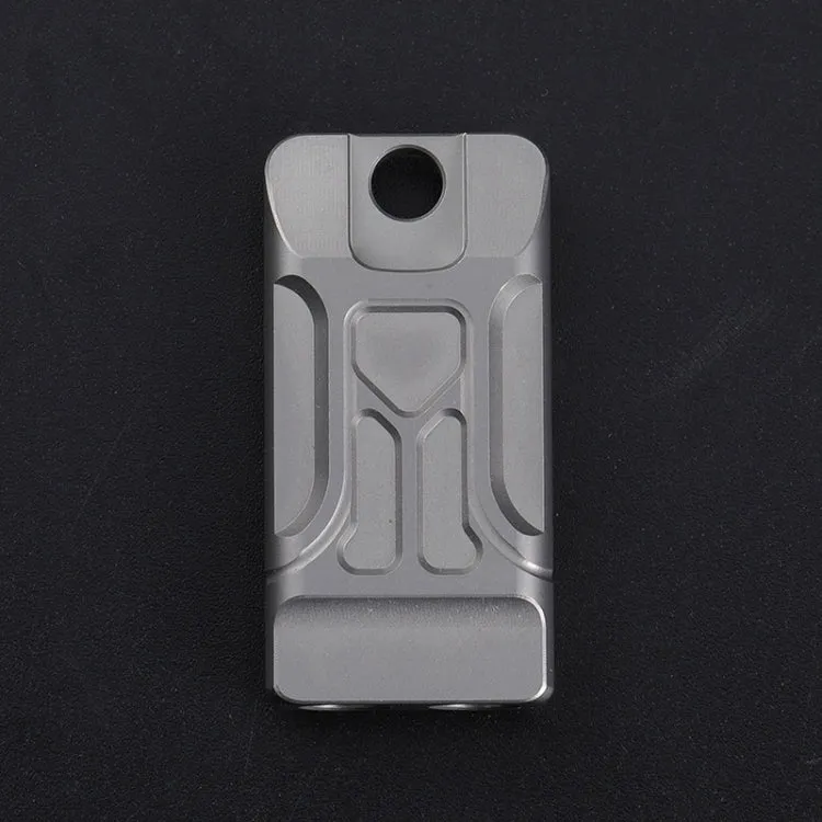 KS007A Titanium Alloy Whistle Dual Tube High Frequency Motion Survival Whistle(Sandblast)