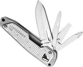 LEATHERMAN, FREE T2 Multitool and EDC Pocket Knife with Magnetic Locking and One Hand Accessible Tools, Made in the USA