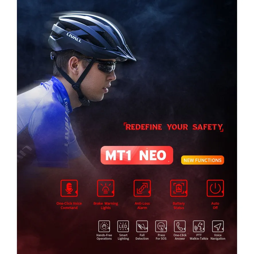 LIVALL MTI NEO Smart Cycling Helmet - Matt Black
