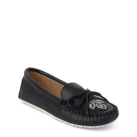MANITOBAH MUKLUKS WOMEN'S SLIP ON KAYAK MOCCASIN SHOES - BLACK