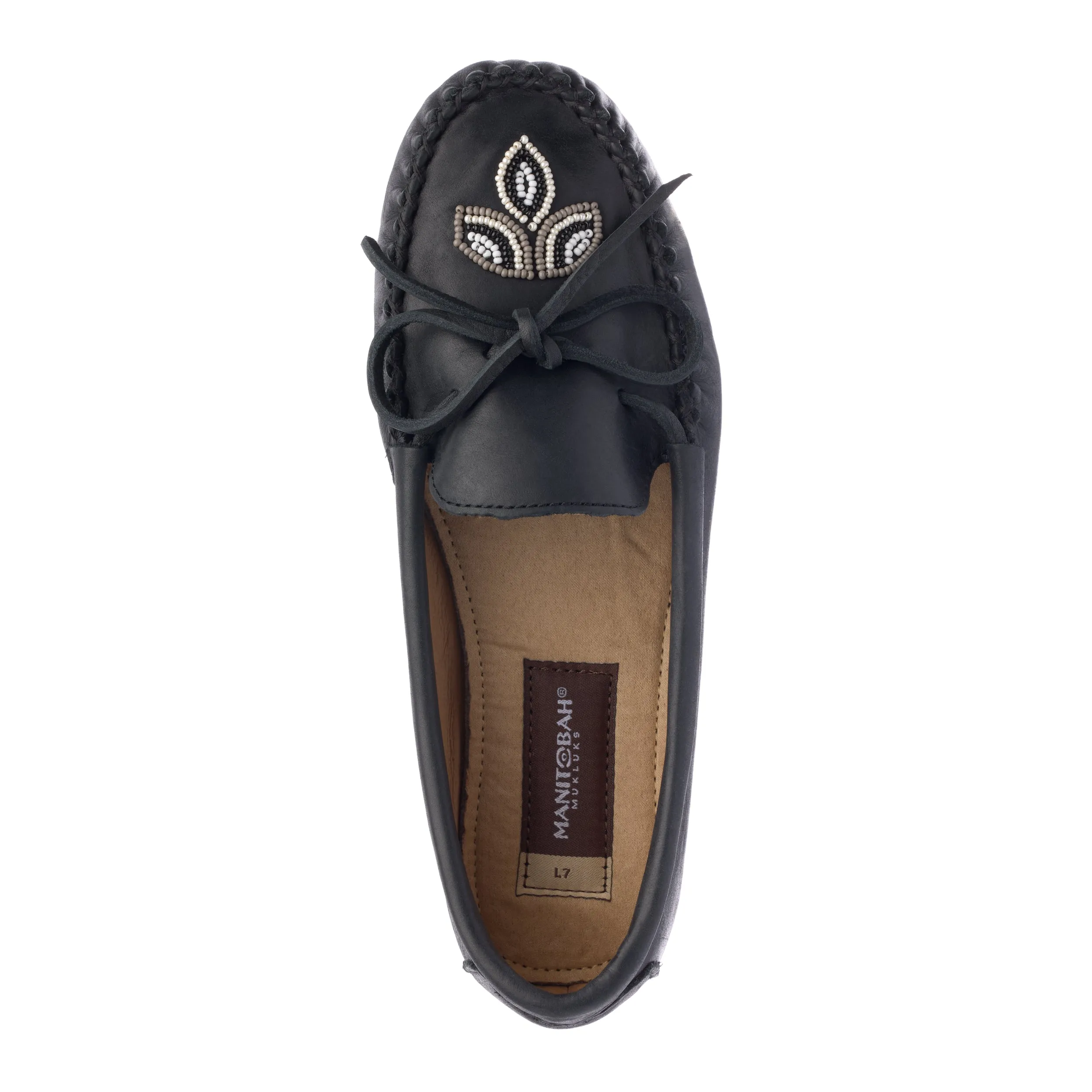 MANITOBAH MUKLUKS WOMEN'S SLIP ON KAYAK MOCCASIN SHOES - BLACK