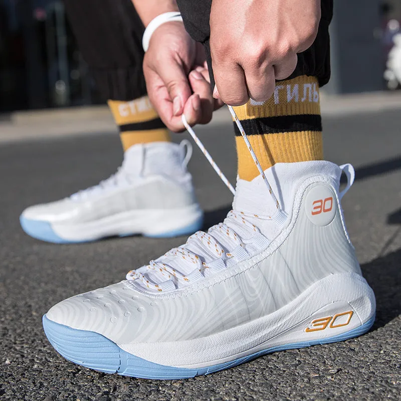 Men's Breathable High-Top Basketball Sports Sneakers (In Stock)