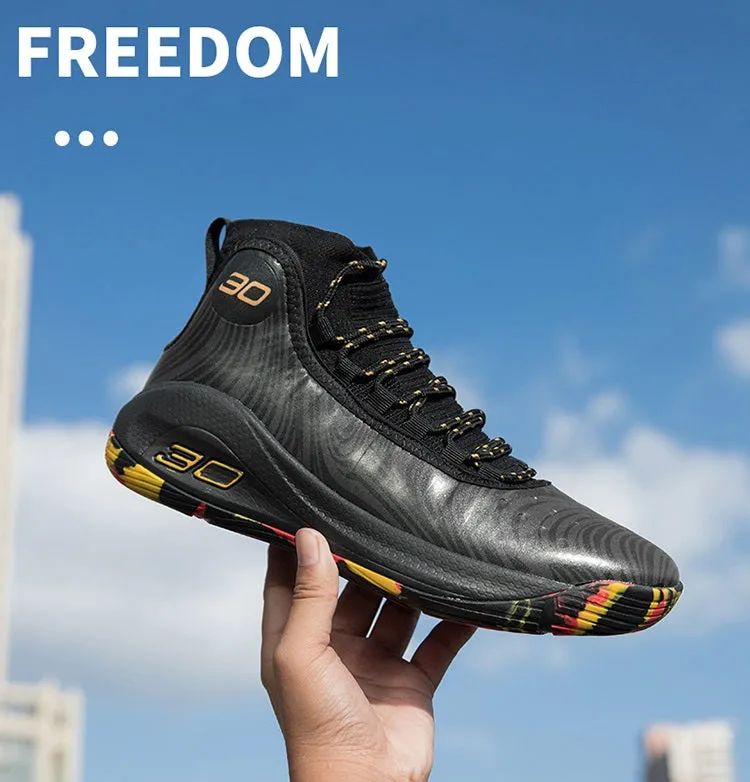 Men's Breathable High-Top Basketball Sports Sneakers (In Stock)