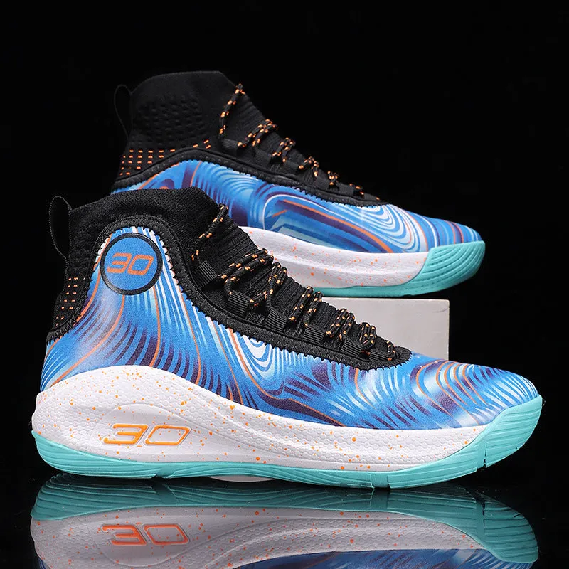 Men's Breathable High-Top Basketball Sports Sneakers (In Stock)