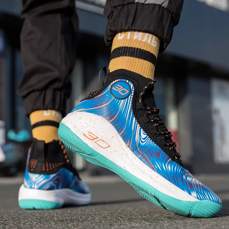 Men's Breathable High-Top Basketball Sports Sneakers (In Stock)