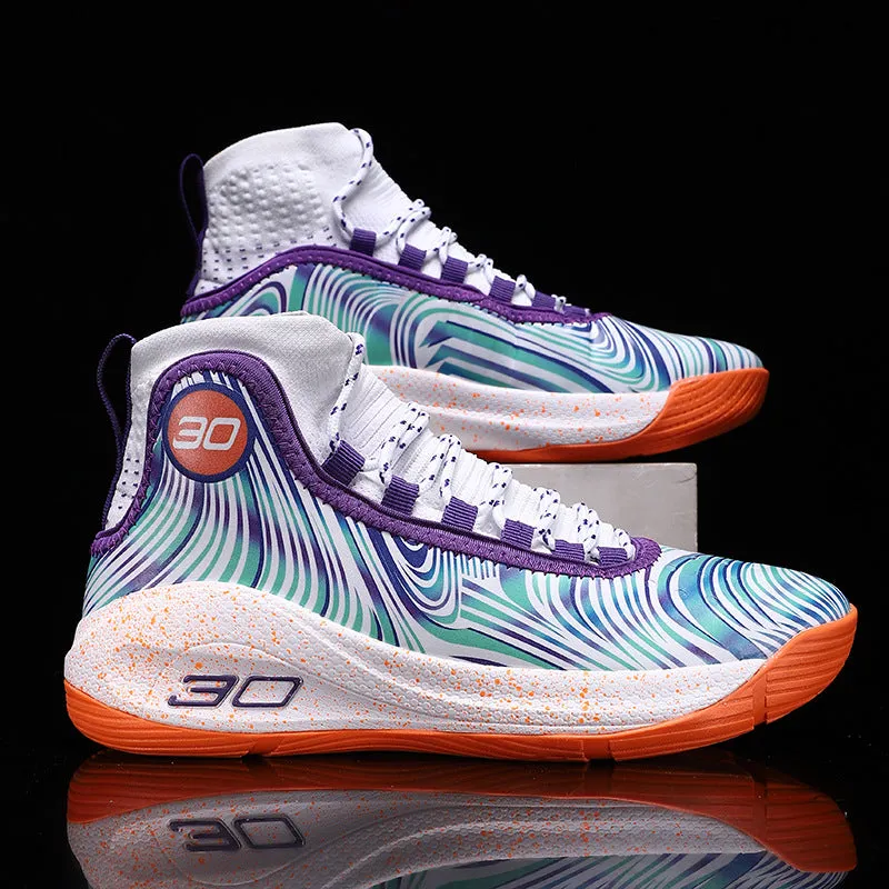 Men's Breathable High-Top Basketball Sports Sneakers (In Stock)