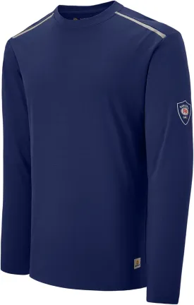 Men's Green Large Regular Fit 5.5oz 100% Cotton Long Sleeve FR Shirt for Work & Outdoor Activities