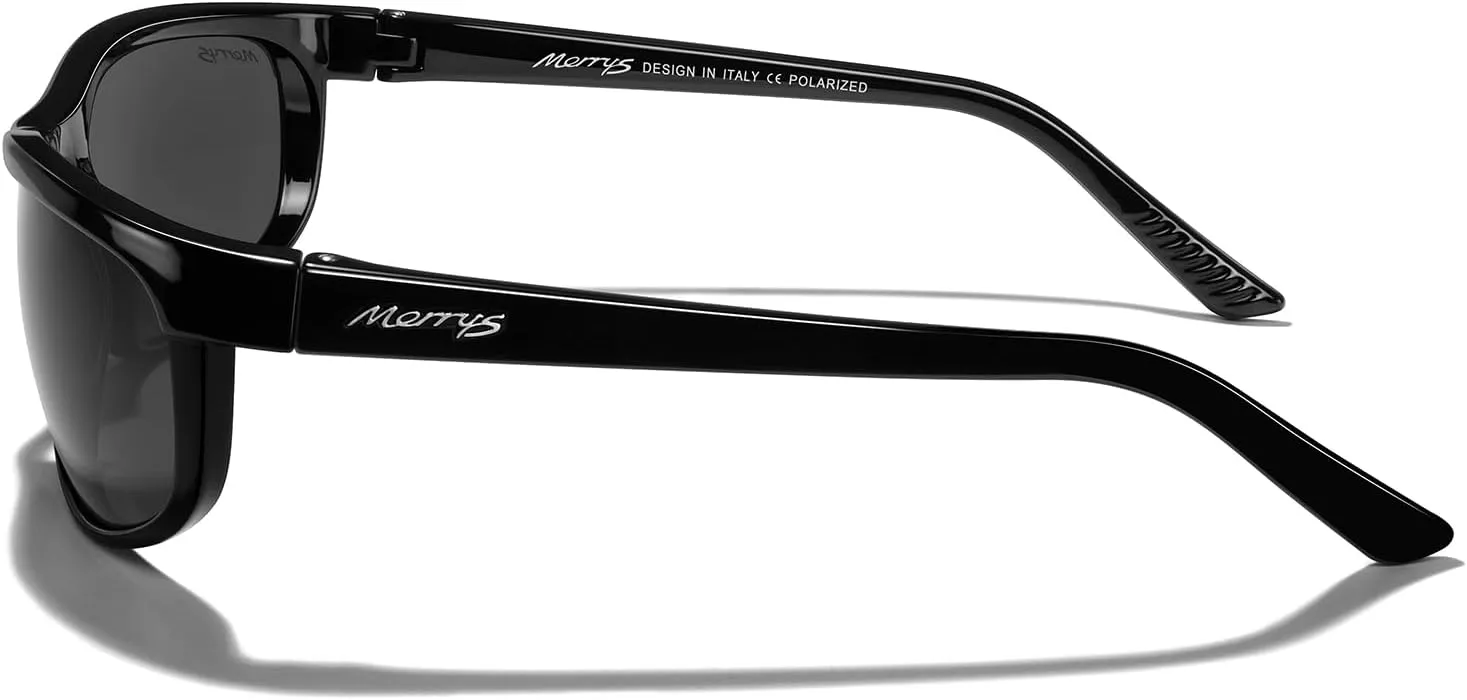 MERRY'S Wrap Around Sport Polarized Sunglasses for Men Women Driving Fishing Cycling Running UV400 Protection S3027