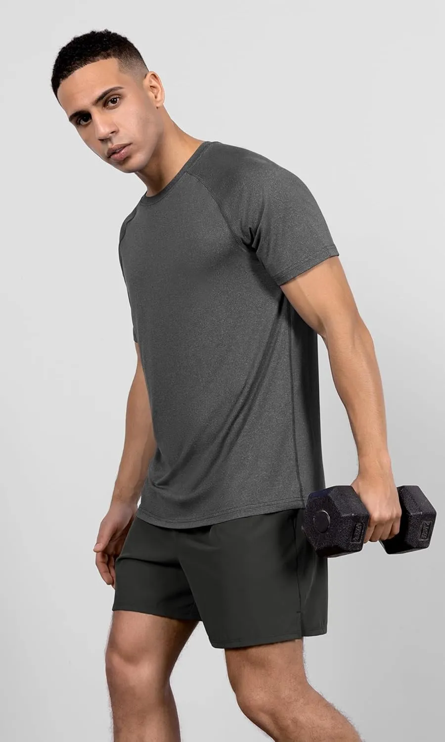 ODODOS Men's Quick Dry Short Sleeve Shirts UPF 50  Sun Protection SPF Athletic Tops Workout T-Shirts