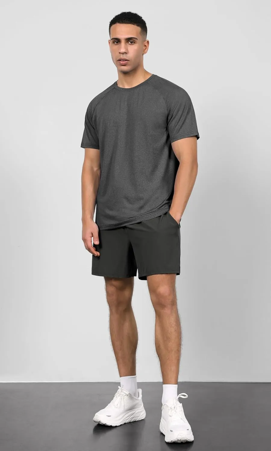 ODODOS Men's Quick Dry Short Sleeve Shirts UPF 50  Sun Protection SPF Athletic Tops Workout T-Shirts