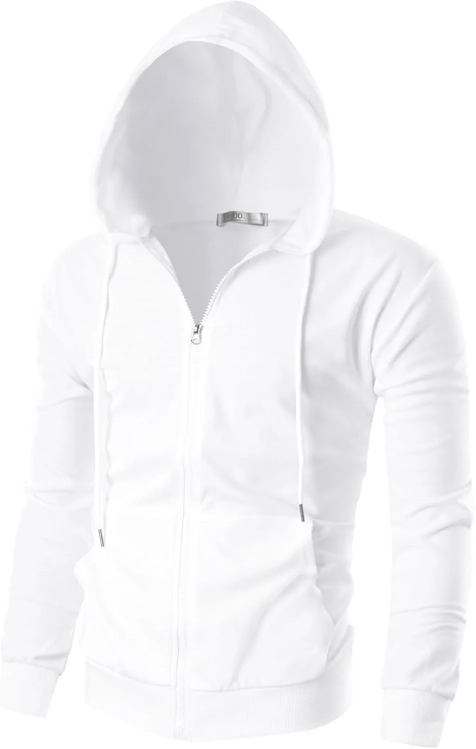 Ohoo Men's Zip Up Hoodie Lightweight Sweatshirt Full Zip Hooded Jacket