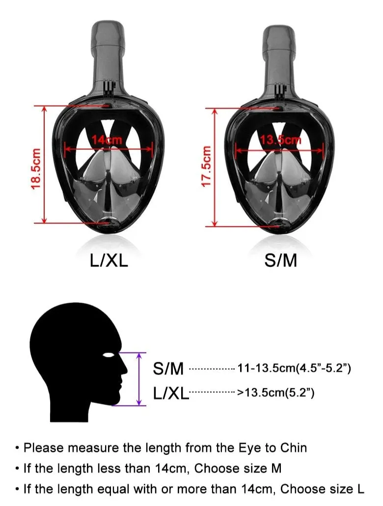 Rainbow Cove Full Face Snorkel Mask